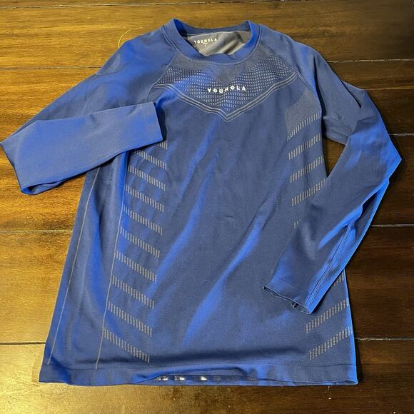 Youngla Compression Super Hero Long Sleeve Athletic Shirt Men's Large Blue Gym - Picture 1 of 3